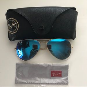 Ray Ban Blue Mirrored Aviator